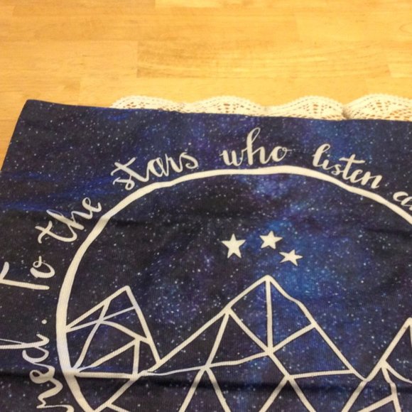 Decorative Pillow Cover, To the stars who listen.... - Picture 3 of 5